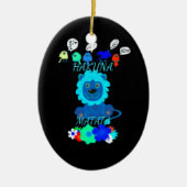 Hakuna Matata Lion Art Print Keramisch Ornament (Voorkant)