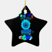 Hakuna Matata Lion Art Print Keramisch Ornament (Voorkant)