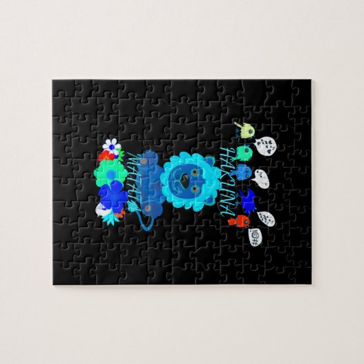 Hakuna Matata Lion Art Print Legpuzzel (Horizontaal)