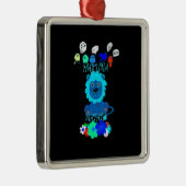 Hakuna Matata Lion Art Print Metalen Ornament (Rechts)