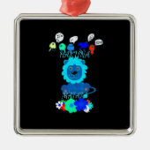 Hakuna Matata Lion Art Print Metalen Ornament (Voorkant)