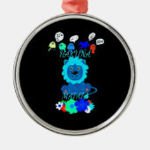 Hakuna Matata Lion Art Print Metalen Ornament (Voorkant)