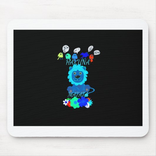 Hakuna Matata Lion Art Print Muismat (Voorkant)