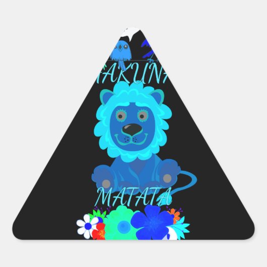 Hakuna Matata Lion Art Print Sticker (Voorkant)