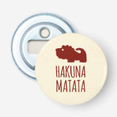 Hakuna Matata Lion Button Flesopener (Voorkant)