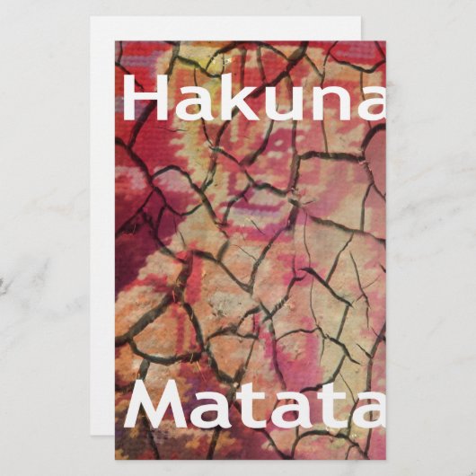 Hakuna Matata Lion Cub Design Briefpapier (Voorkant / Achterkant)
