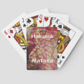Hakuna Matata Lion Cub Design Speelkaarten (Achterkant)