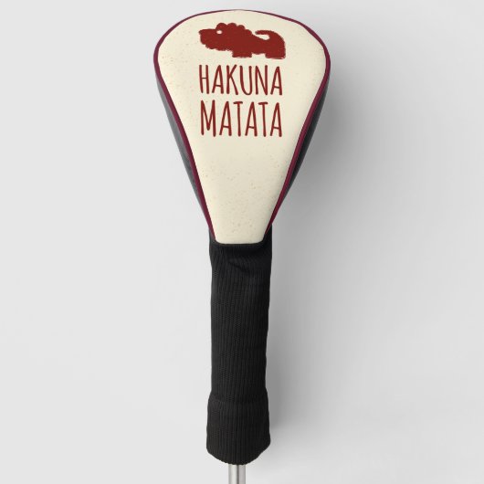 Hakuna Matata Lion Golfheadcover (Voorkant)