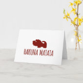 Hakuna Matata Lion Kaart (Gele Bloem)