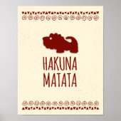 Hakuna Matata Lion Poster (Voorkant)