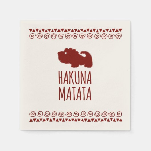 Hakuna Matata Lion Servet (Voorkant)