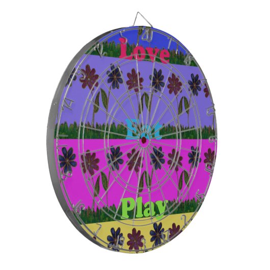 Hakuna Matata Love Eat Play.png Dartbord (Voorkant Links)