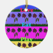 Hakuna Matata Love Eat Play.png Keramisch Ornament (Voorkant)