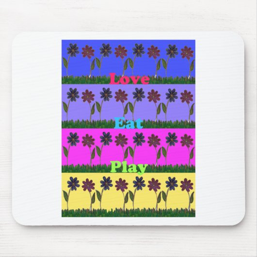 Hakuna Matata Love Eat Play.png Muismat (Voorkant)