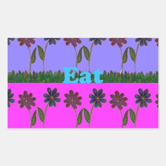 Hakuna Matata Love Eat Play.png Rechthoekige Sticker (Voorkant)