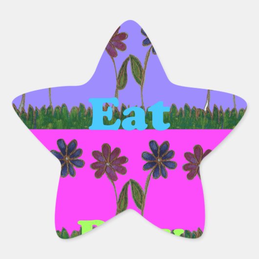 Hakuna Matata Love Eat Play.png Ster Sticker (Voorkant)