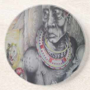 Hakuna Matata Masai Sandstone Onderzetter