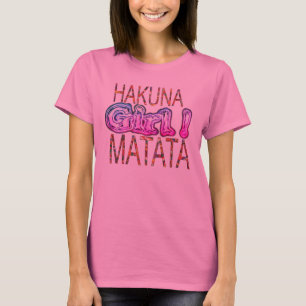 Hakuna Matata Meisje Afrikaanse Print   Levendig E T-shirt