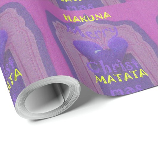 Hakuna Matata Merry KerstLove Design. Cadeaupapier (Rol Hoek)