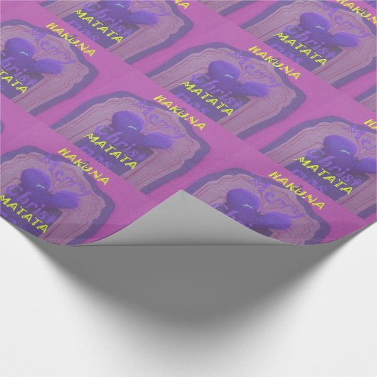 Hakuna Matata Merry KerstLove Design Cadeaupapier (Hoek)