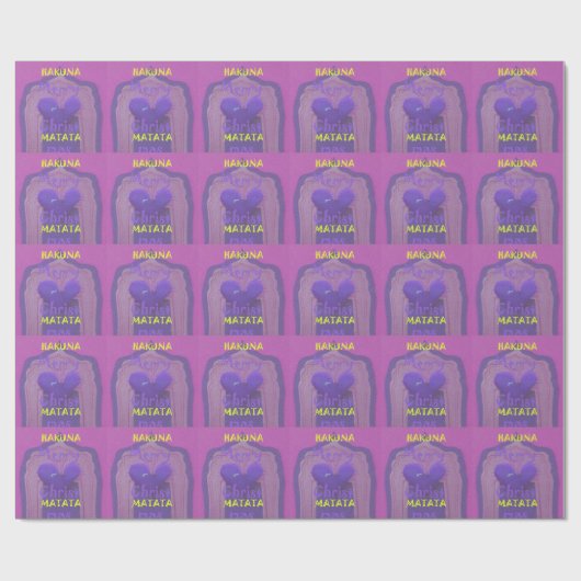 Hakuna Matata Merry KerstLove Design Cadeaupapier (Vlak)