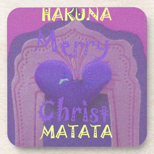 Hakuna Matata Merry KerstLove Design.jpg Bier Onderzetter (Voorkant)