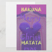 Hakuna Matata Merry KerstLove Design.jpg Briefpapier (Voorkant / Achterkant)