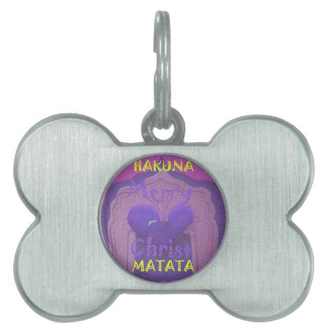 Hakuna Matata Merry KerstLove Design.jpg Huisdieren Naamplaatje (voorkant)