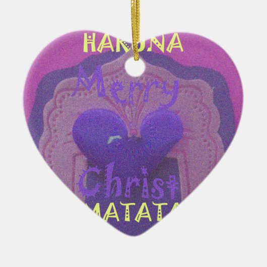 Hakuna Matata Merry KerstLove Design.jpg Keramisch Ornament (Voorkant)