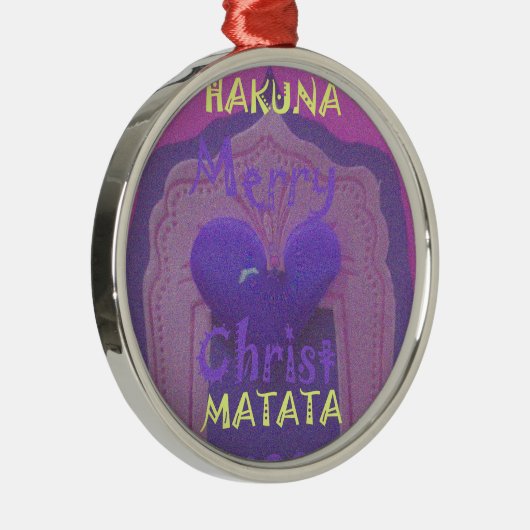 Hakuna Matata Merry KerstLove Design.jpg Metalen Ornament (Rechts)