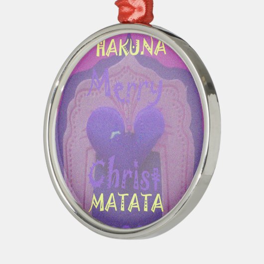 Hakuna Matata Merry KerstLove Design.jpg Metalen Ornament (Links)