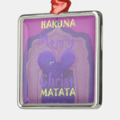 Hakuna Matata Merry KerstLove Design.jpg Metalen Ornament (Links)
