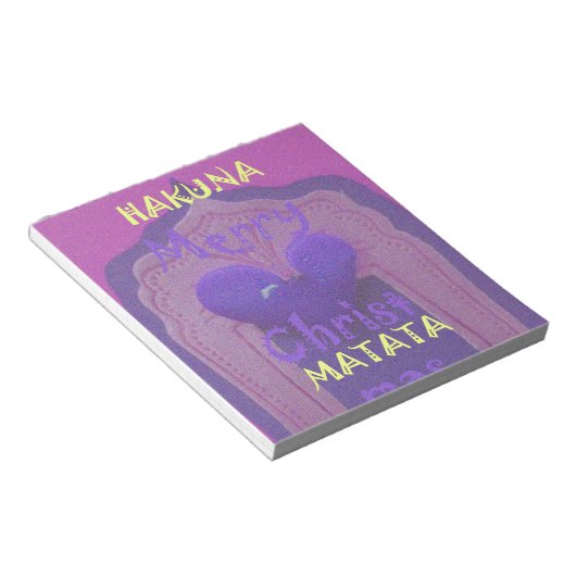 Hakuna Matata Merry KerstLove Design.jpg Notitieblok (Schuin)