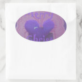 Hakuna Matata Merry KerstLove Design.jpg Ovale Sticker (Tas)