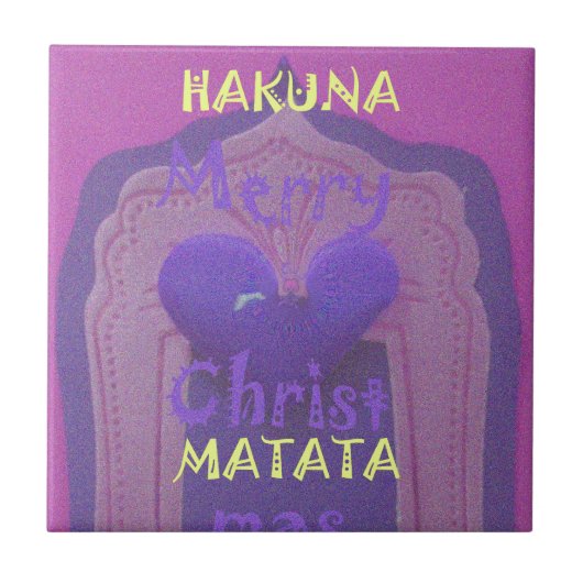 Hakuna Matata Merry KerstLove Design.jpg Tegeltje (Voorkant)