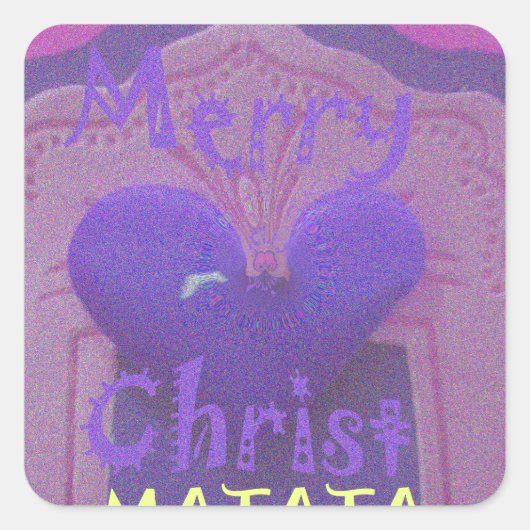 Hakuna Matata Merry KerstLove Design.jpg Vierkante Sticker (Voorkant)