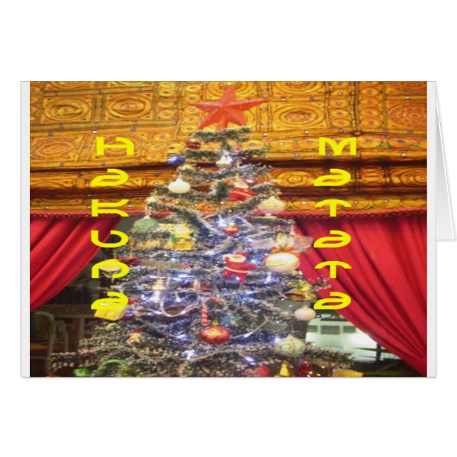 Hakuna Matata Merry Kerstmis en een gelukkig nieuw (Voorkant Horizontaal)