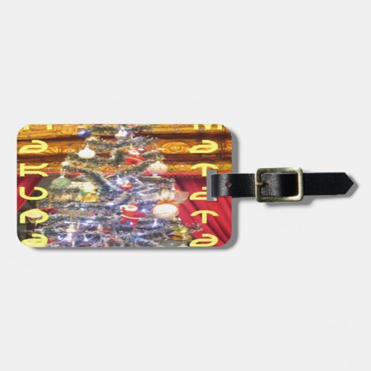 Hakuna Matata Merry Kerstmis en een gelukkig nieuw Bagagelabel (Voorkant horizontaal)