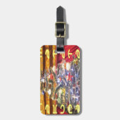 Hakuna Matata Merry Kerstmis en een gelukkig nieuw Bagagelabel (Voorkant verticaal)