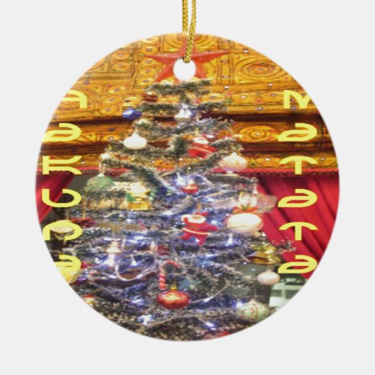 Hakuna Matata Merry Kerstmis en een gelukkig nieuw Keramisch Ornament (Voorkant)