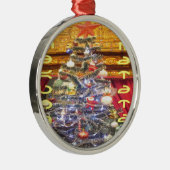 Hakuna Matata Merry Kerstmis en een gelukkig nieuw Metalen Ornament (Rechts)