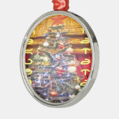 Hakuna Matata Merry Kerstmis en een gelukkig nieuw Metalen Ornament (Links)