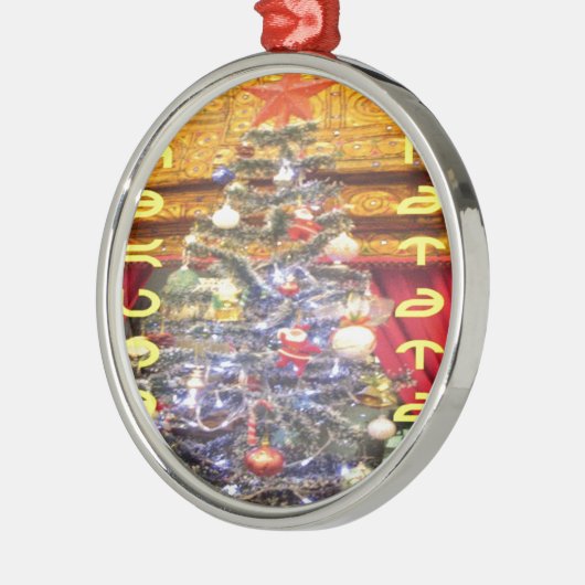 Hakuna Matata Merry Kerstmis en een gelukkig nieuw Metalen Ornament (Links)