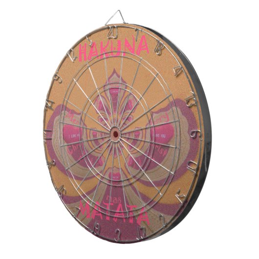 Hakuna Matata Merry-kerstontwerp Dartbord (Voorkant Rechts)