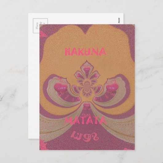 Hakuna Matata Merry-kerstontwerp Feestdagenkaart (Voorkant / Achterkant)