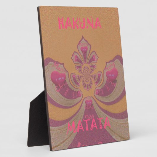 Hakuna Matata Merry-kerstontwerp Fotoplaat (Zijkant)