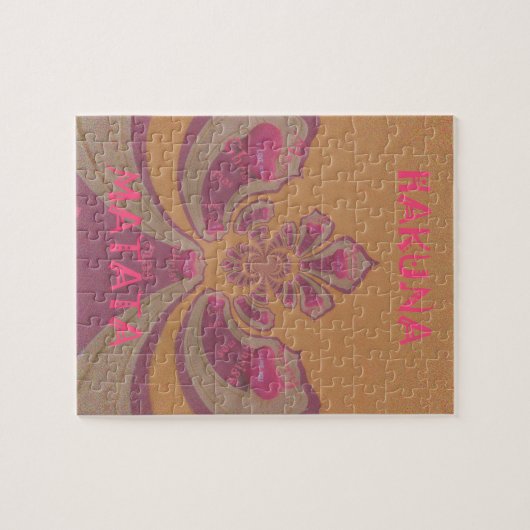 Hakuna Matata Merry-kerstontwerp Legpuzzel (Horizontaal)