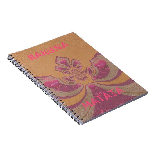 Hakuna Matata Merry-kerstontwerp Notitieboek (Rechterzijde)