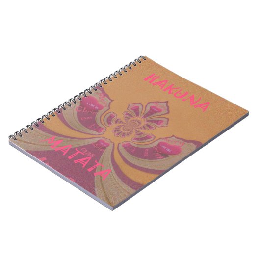 Hakuna Matata Merry-kerstontwerp Notitieboek (Linkerzijde)