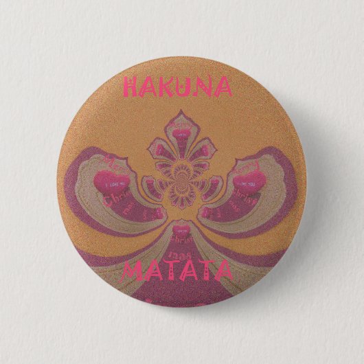 Hakuna Matata Merry-kerstontwerp Ronde Button 5,7 Cm (Voorkant)